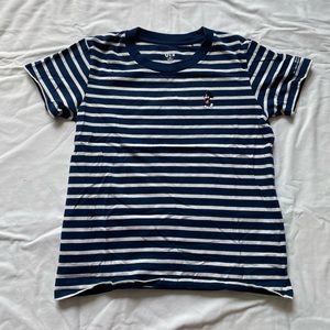 Uniqlo x Disney Navy Blue & White Stripped Minnie Mouse T-Shirt
